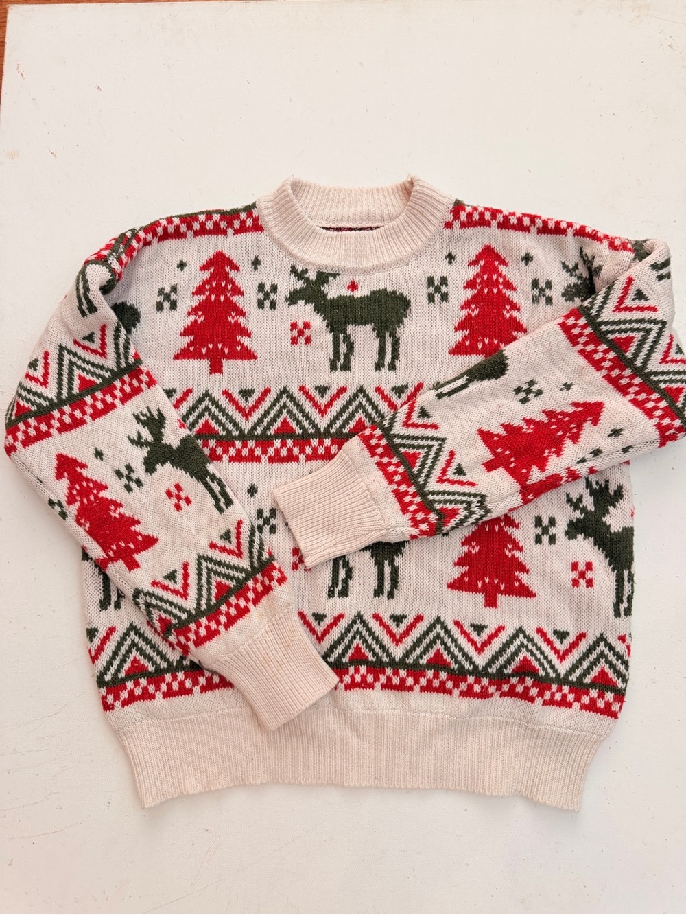 Holiday crew neck fair moose sweater